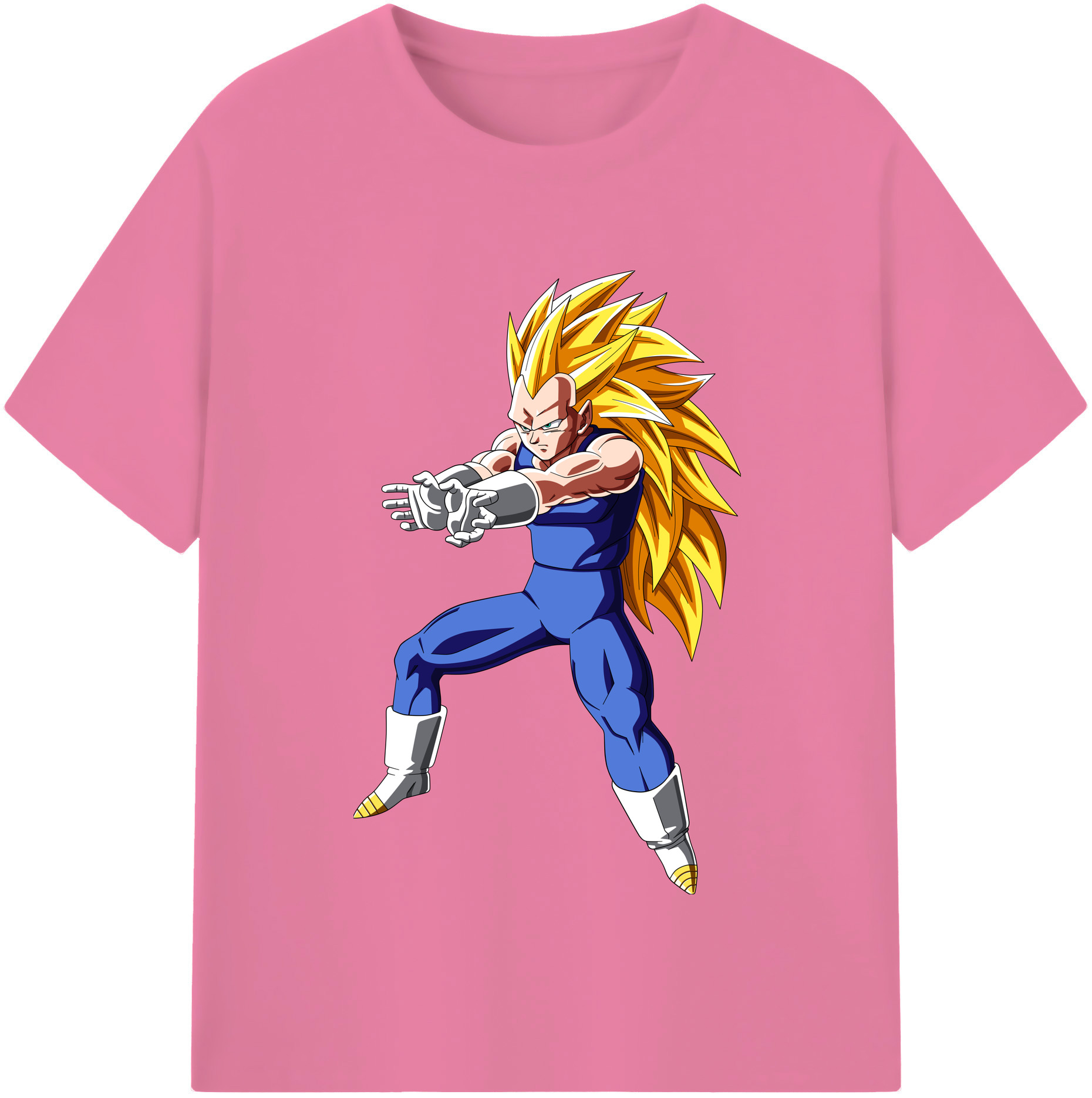 （画像用） ドラゴンボール ベジータ四世（Bejīta Yonsei）DRAGON BALL Vegeta IV 綿100％半袖Tシャツ（フロントプリント）